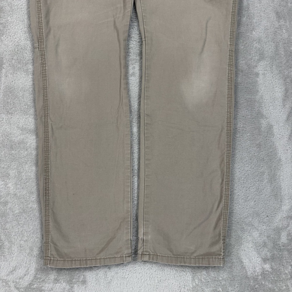 Wrangler Pants Mens 30x32 ATG All Terrain Gear Beige Canvas Utility Gusset Trail - Picture 9 of 16